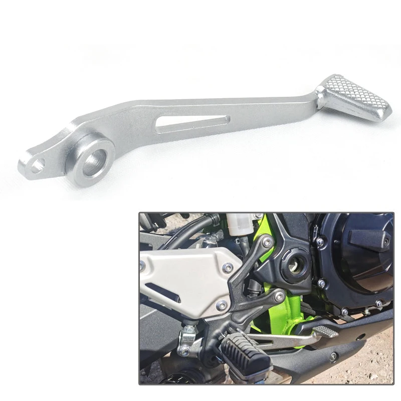 

Задняя педаль тормоза мотоцикла 43001-0749, ножная педаль, подходящая для Kawasaki Z900, ZR900, 2023, 2022, 2021, 2020, 2019, 2018, серебристый