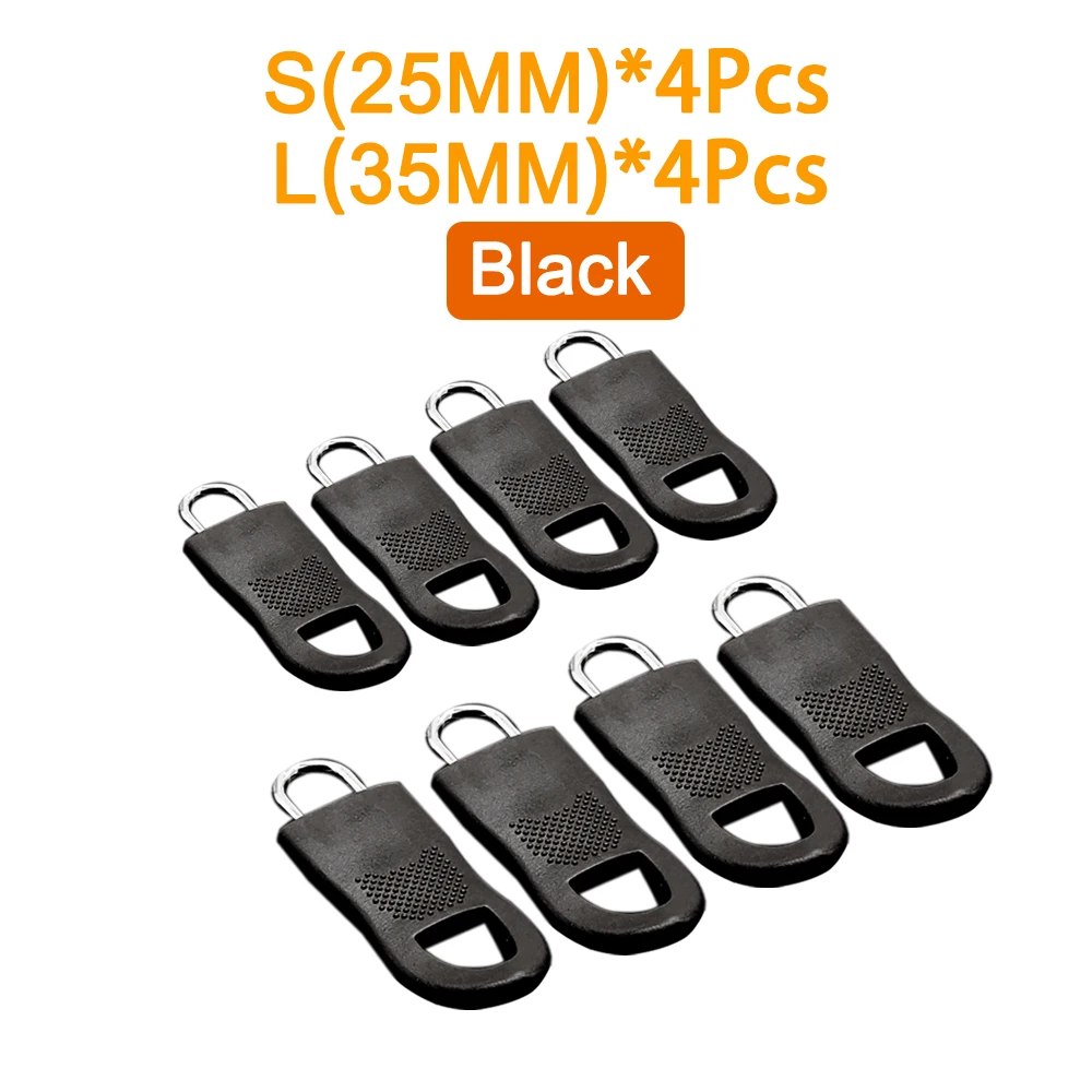 8-Piece Zipper Pull Replacement Set for Bags and Clothing Repair