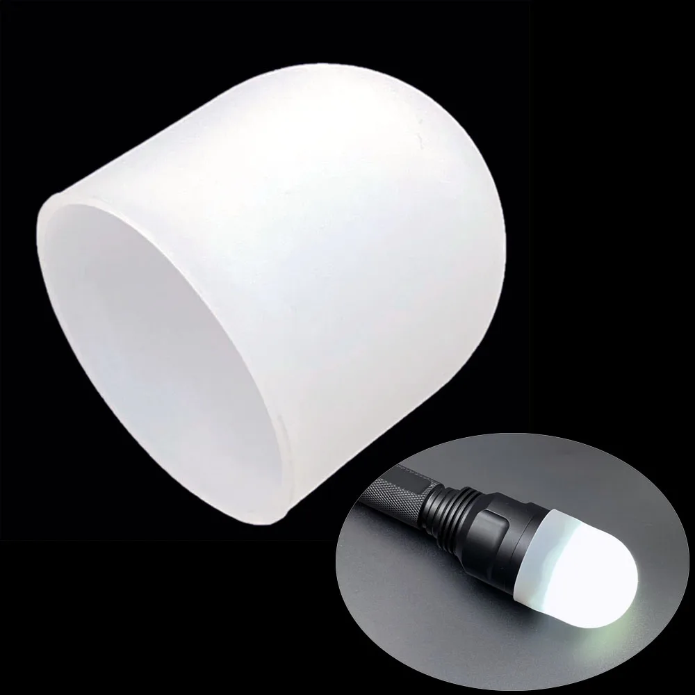 SiliconeFlashlightDiffuserLampShadeForHeadDiameter44mm48mm