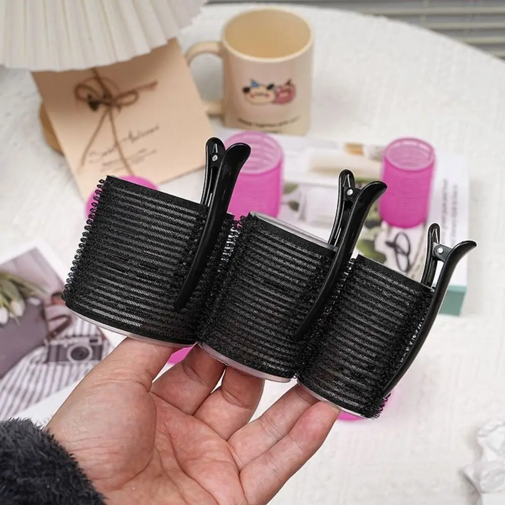 50개 4가지 사이즈 셀프 그립 헤어 롤러 세트 열 없는 DIY 컬링 헤어 롤러 헤어 파티션 클립 재사용 가능