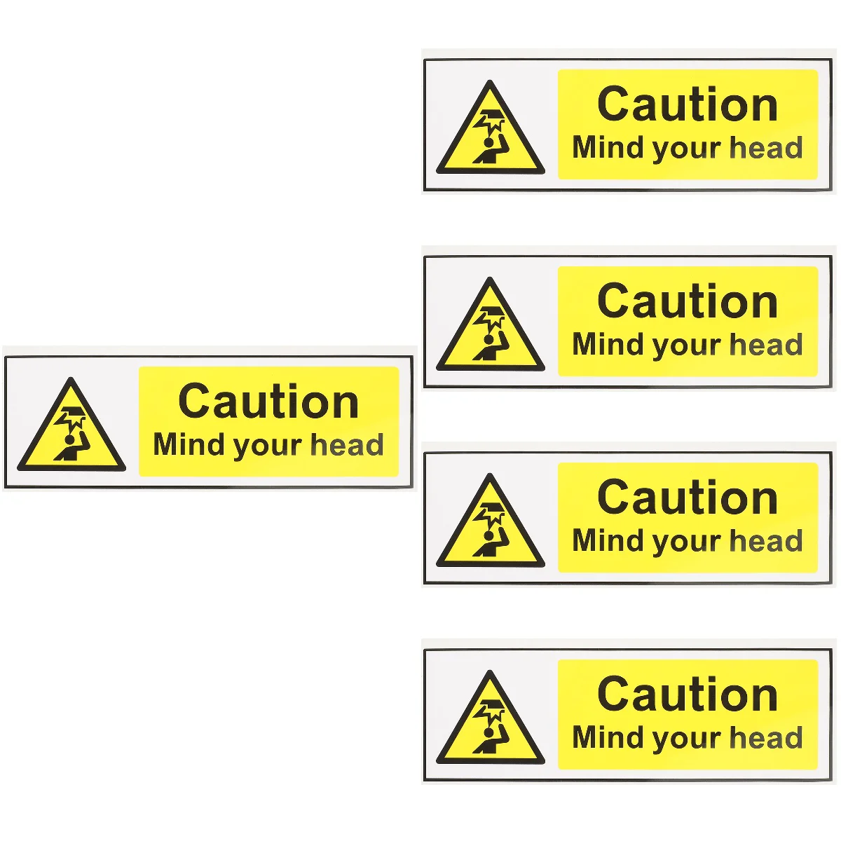 

5 Pieces Be Careful Head Stickers Warning Low Ceiling Watch Your Sign Emblems Signs Waterproof Mind Overhead Clearance Decal