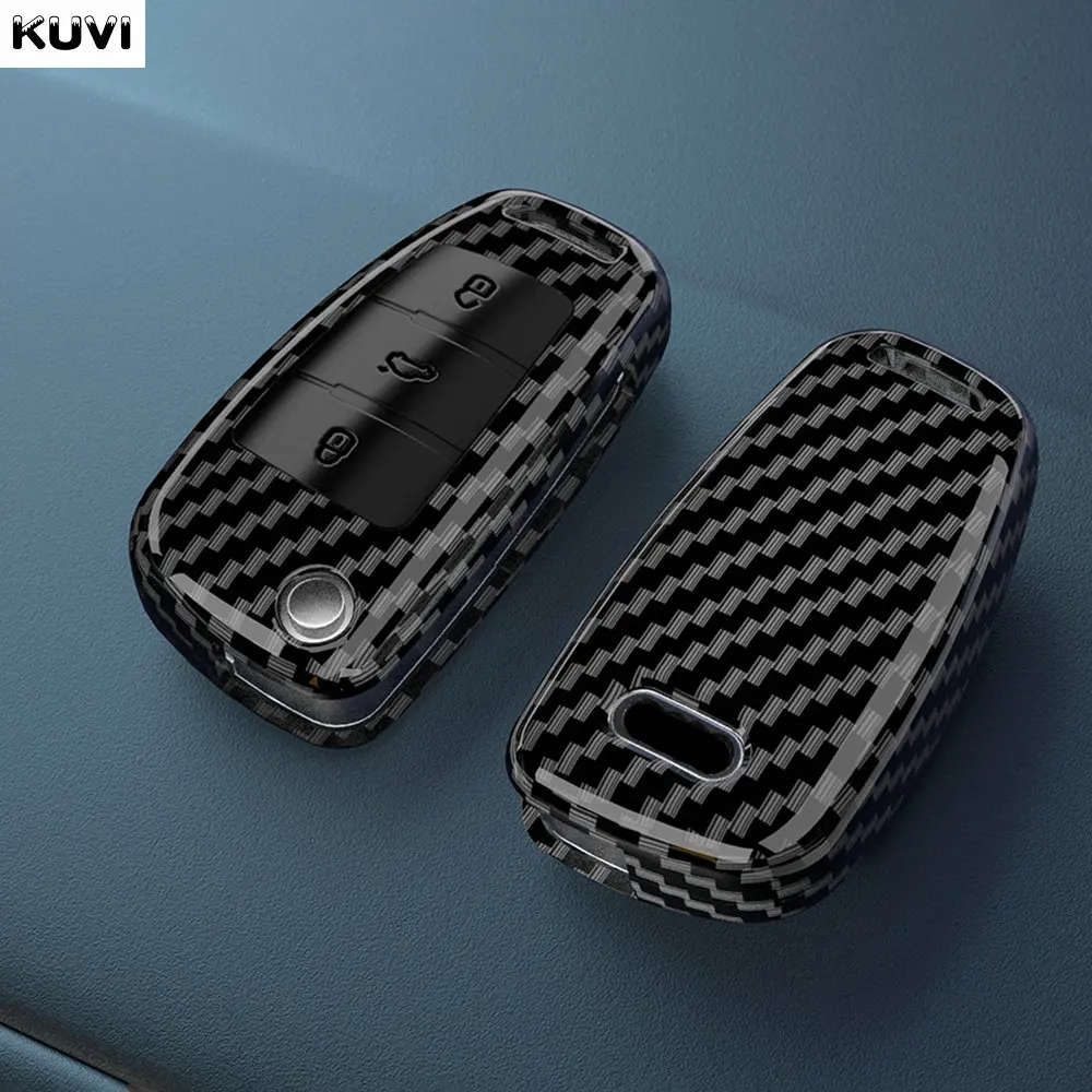 ABS Carbon Fiber Car Key Case Cover