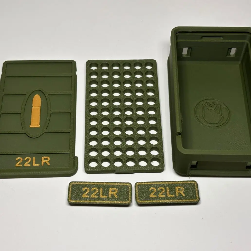 Boîte collection .22LR édition coulissante - Présentoir décoratif pour passionnés de pêche et collectionneurs