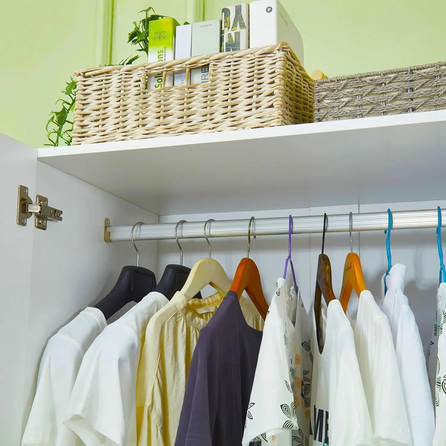 Tall Armoire Wardrobe Closet: 3 Door 3 Drawers White Bedroom Armoires Wood Wardrobe Cabinet Freestanding Large Closet w