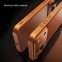 Luxury Matte Hard PC Ultra Slim Case for iPhone 17 Pro Max 16 15 14 13 Plating Camera Film Protector Customized couple photos 5