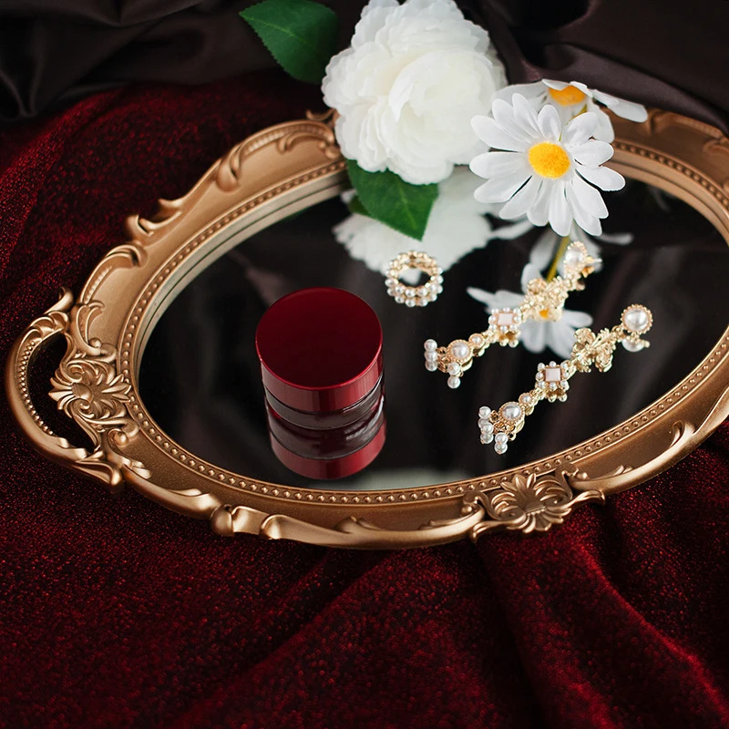 Retro Tray Plastic Mirror Decoration Europe Style Wedding Party Dessert Cupcake Stand Tray Jewelry Storage Tray Photography Prop 4
