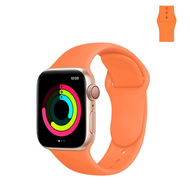 Sport Silicone Strap for Apple Watch Band 45mm 41mm 40mm 38mm Soft Bands Waterproof Wristbands for iWatch Series 7 SE6 5 4 3 2 1 48