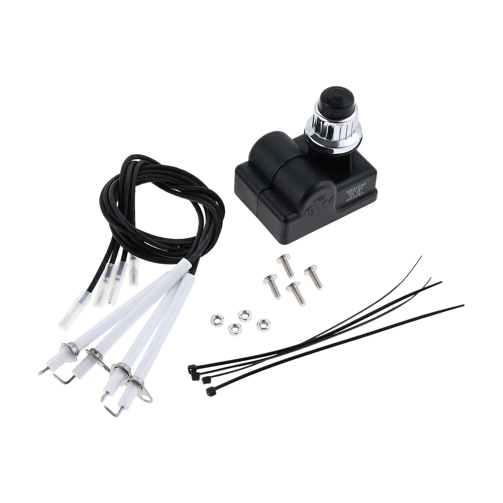 Igniter NB500A4 Tool Part Replacement Fit for M.C BBQ Gas Grill 4 Outlet AA Battery Spark Generator Push Button Ignitor Assembly