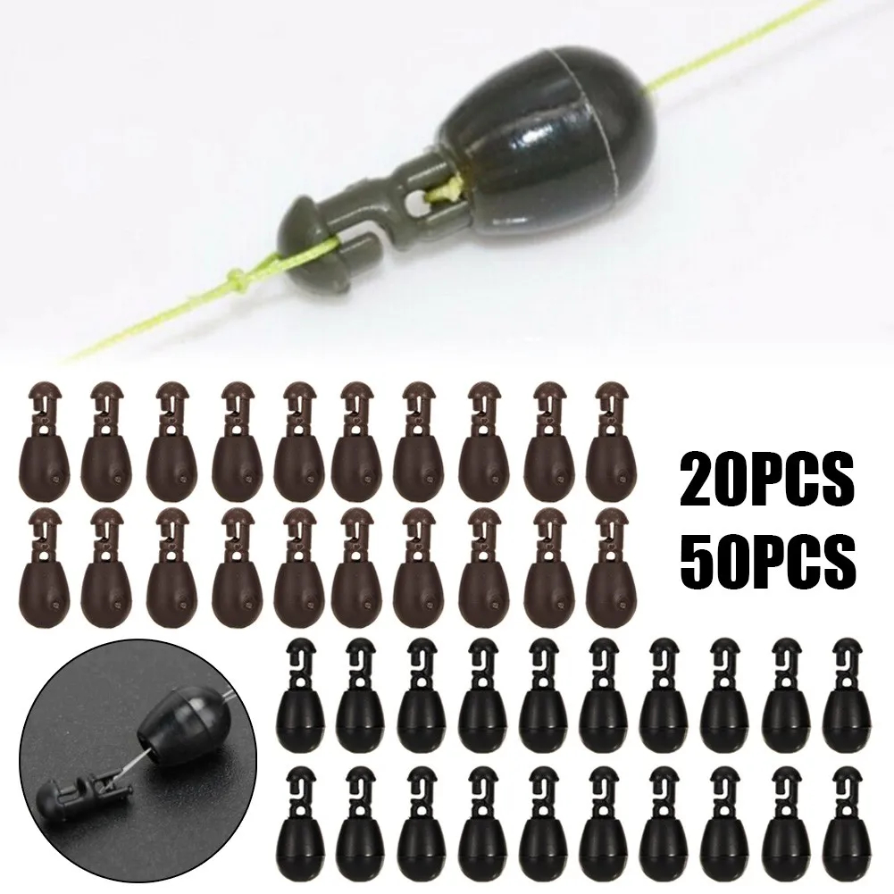 20/50 PCS For Carp Fishing Quick Change Beads Pack Terminal Bait Tackle Feeder Shock Bead Method Feeder Lure Line Connector Tool carp nesting device bait feeder bait tool large rockets bomb spomb fishing tackle rocket feeder float fishing equipment