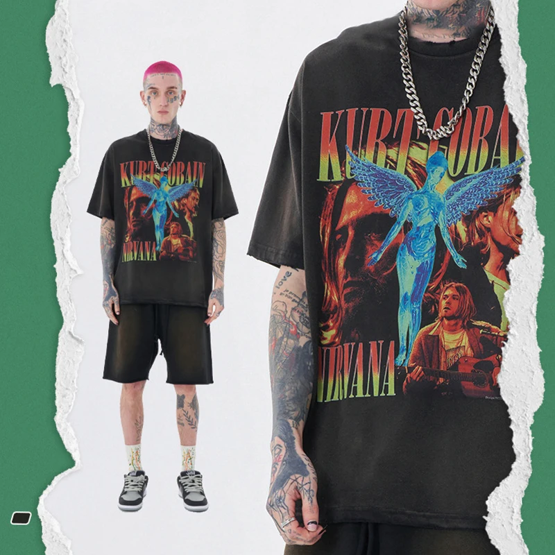 Wholesale Vintage Wash Band Star Print 