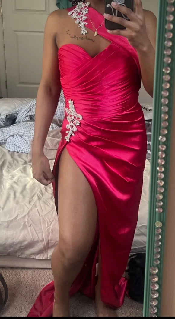 

Sexy Long Evening Dress Satin Bridesmaid Dress With High Side Slit Mermaid Pleated Prom Gowns Wedding Party Dresses