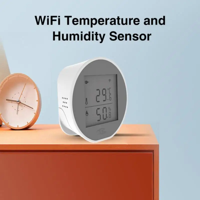 

Tuya WiFi Temperature Humidity Sensor USB With Screen Backlight Smart Home Remote Monitor Support Alexa Google Assistant 1