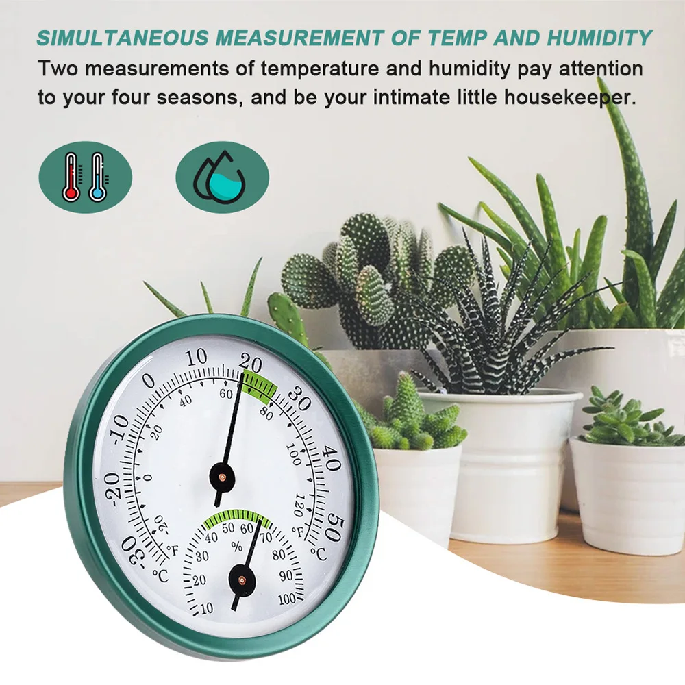 S474bda793b5f4cd7b2973e2725a6ca82y 2 In 1 Stainless Steel Thermometer Hygrometer Wall-mounted Auto Measure Thermometer for Home Office Temperature Humidity Meter Mallzona