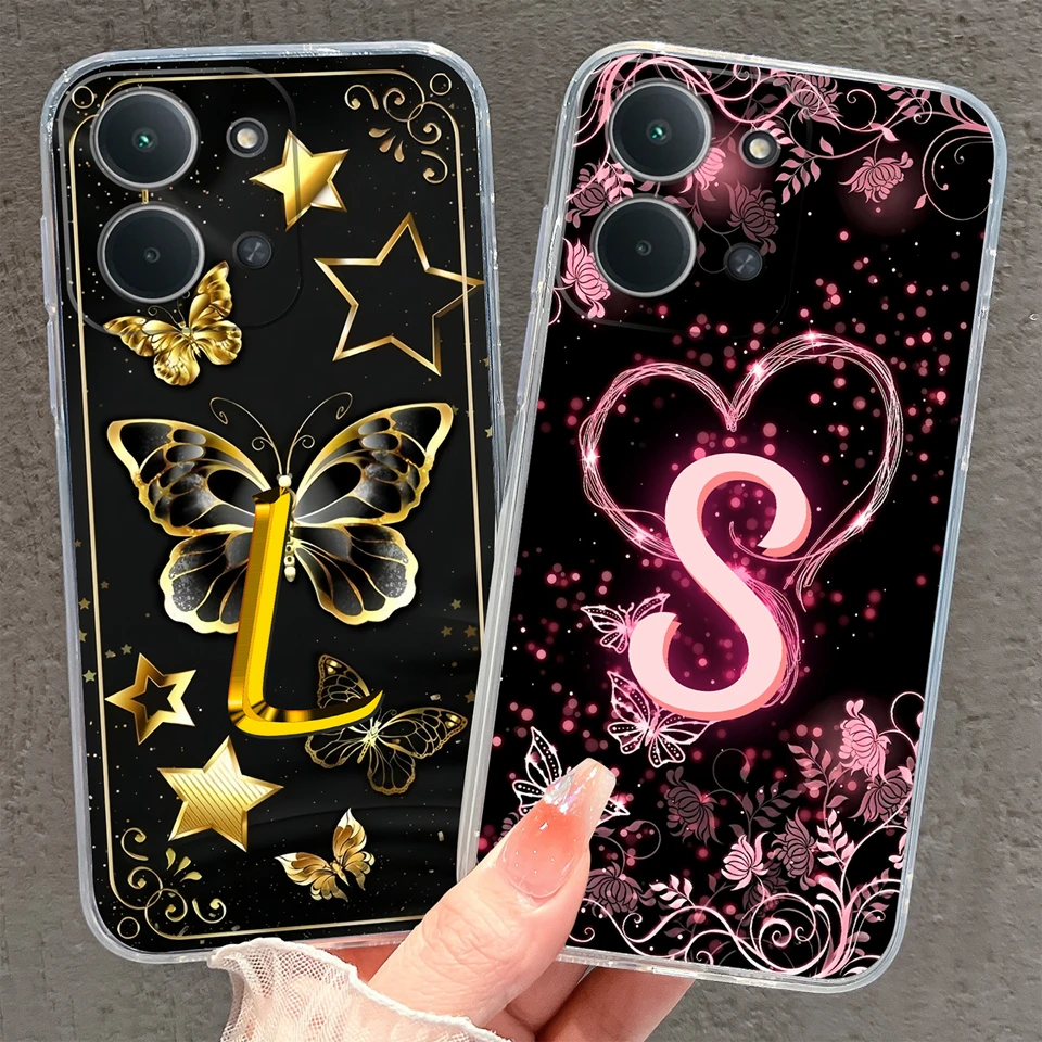 Yellow Star Butterfly Soft Transparent Phone Protector Case