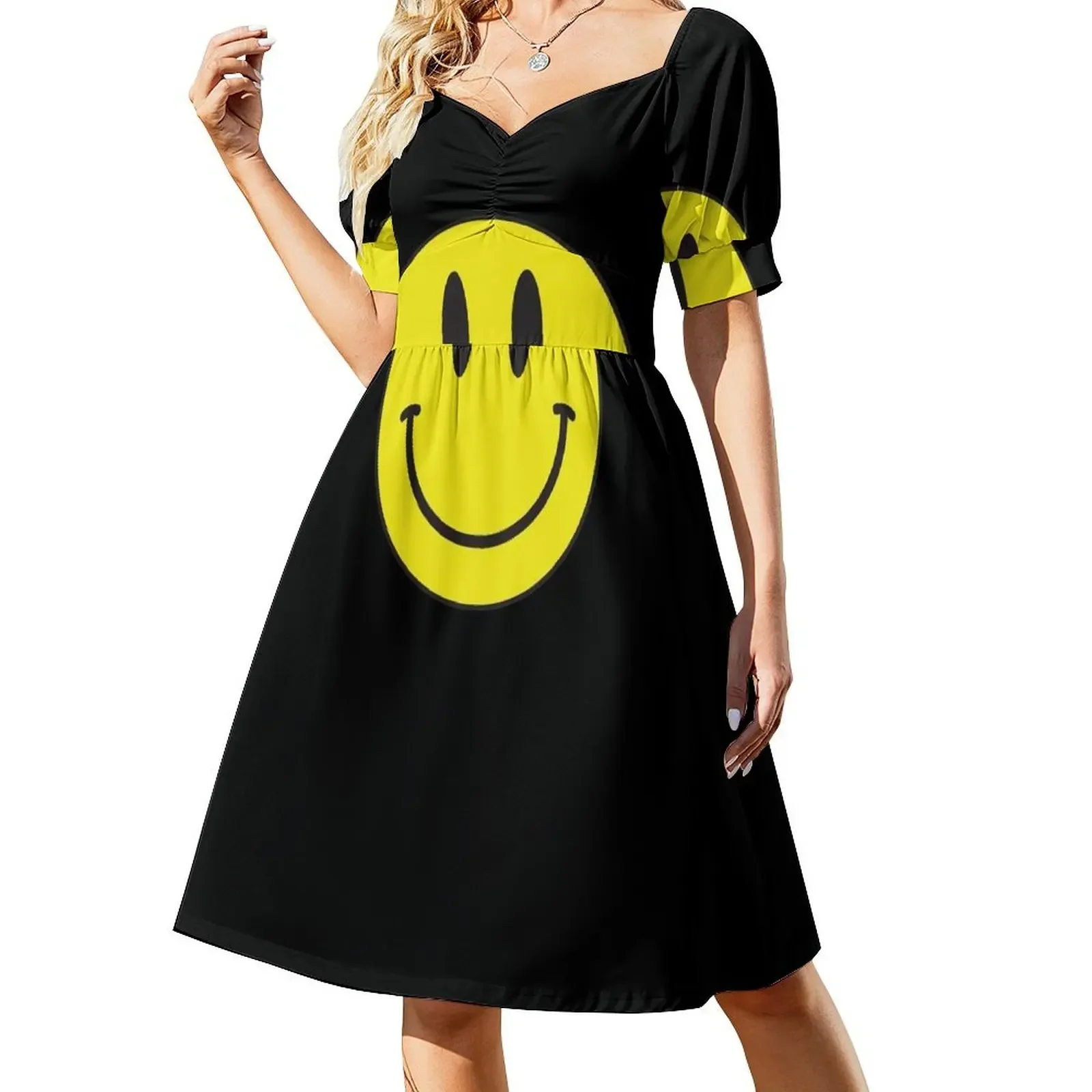 thumbnail image 1 of Vestido sin mangas Happy Acid Smile Techno 90s Retro Gift Hardcore Vestidos de verano para mujer Vestido de verano para mujer Vestido, 1 of 8