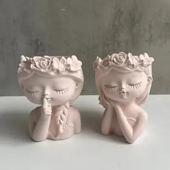 Girl Head Vase Mold 1