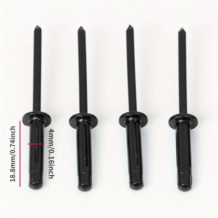 50pcs Aluminium Trifold Blind Rivets Black PaintedPop Bulb Blind Rivet Structural Rivets Fasteher Fixing Home Decor DIY Hardware rivets and fasteners rivets and screws