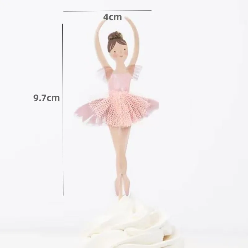12PCS Ballet Dancer Cake Topper Girls Birthday Cake Decoration Ballet Theme Party Decoration Wedding Baby Shower Cake Decor