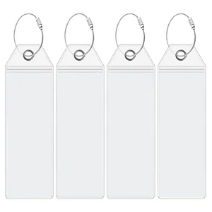 4 Pcs Privacy Luggage Tags Lightweight Cruise Baggage Tag Travel Labels Tags Stainless Steel Luggage Pendants