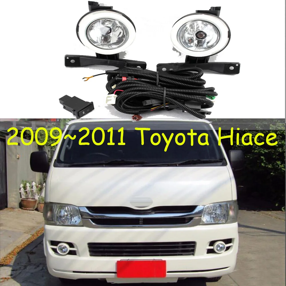 

car bumper headlight for Toyota Hiace fog light 2009~2011y halogen bulb 4300K Wire of hanress Headlamp for Toyota Hiace fog lamp