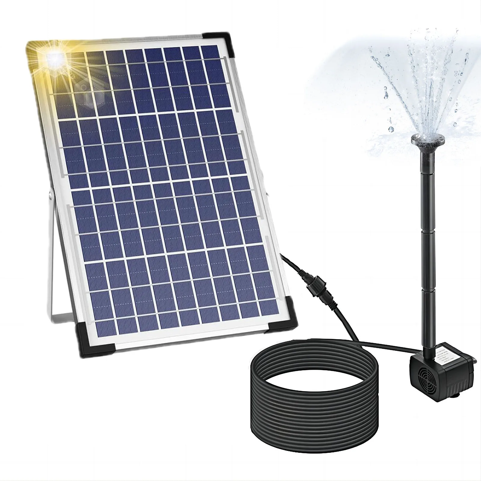 Solar Fountain Pump 10W Large Solar Panel 3 Nozzles Max Water Height 100cm for Bird Bath Fish Tank Pond Garden Decoration solar fountain solar fountain pump