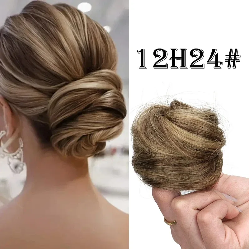합성 섬유 메시 헤어 번 익스텐션 탄성 있는 스크런치 여성용 일상 파티용 간편 착용