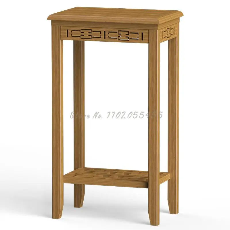 Solid Wood Floor Rack Modern Minimalist Coffee Table Indoor Bedroom Corner Rack Storage Rack New Chinese Flower Stan