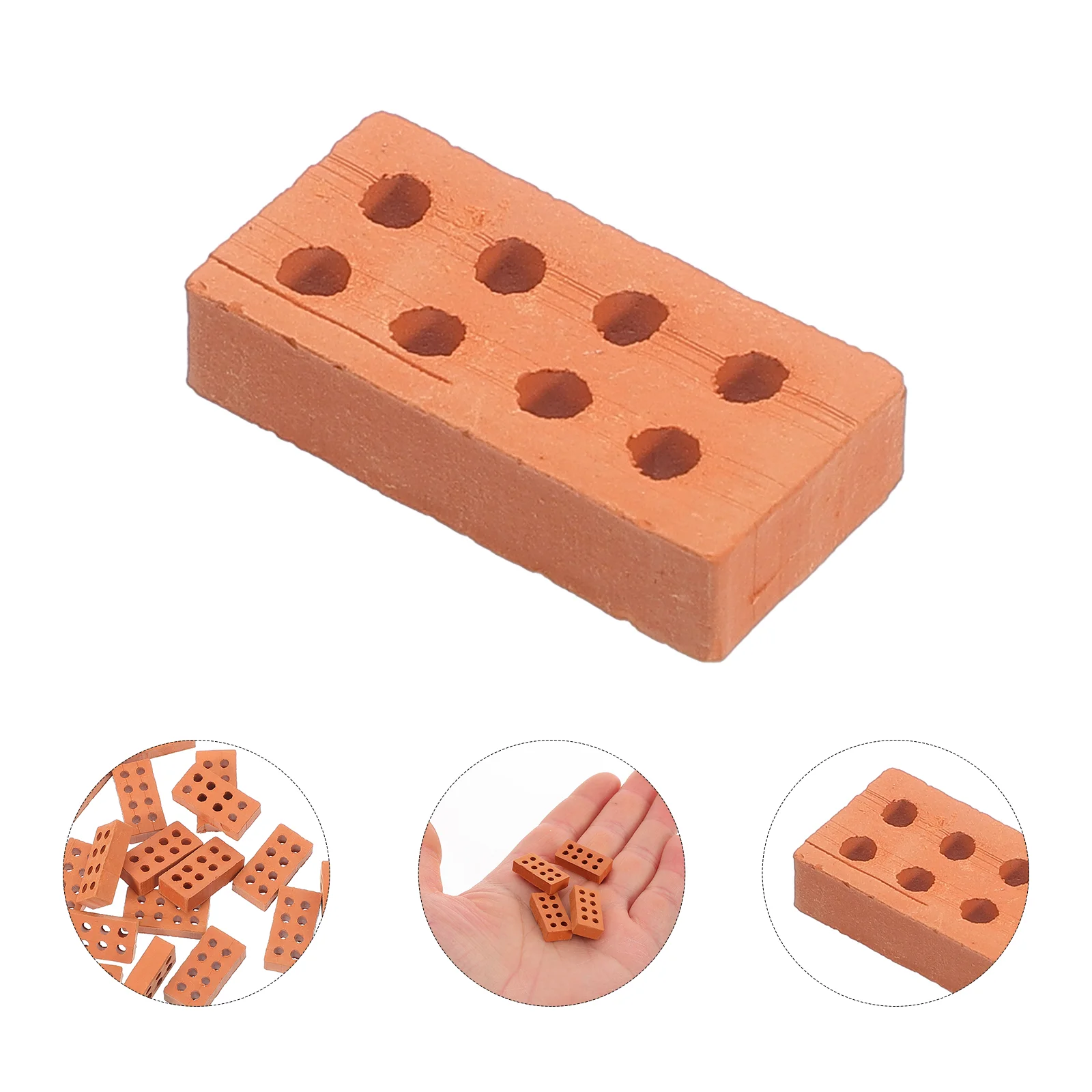 

50 Pcs Mini Bricks Miniature Decor Playing House Props for Landscaping Wall Tiles