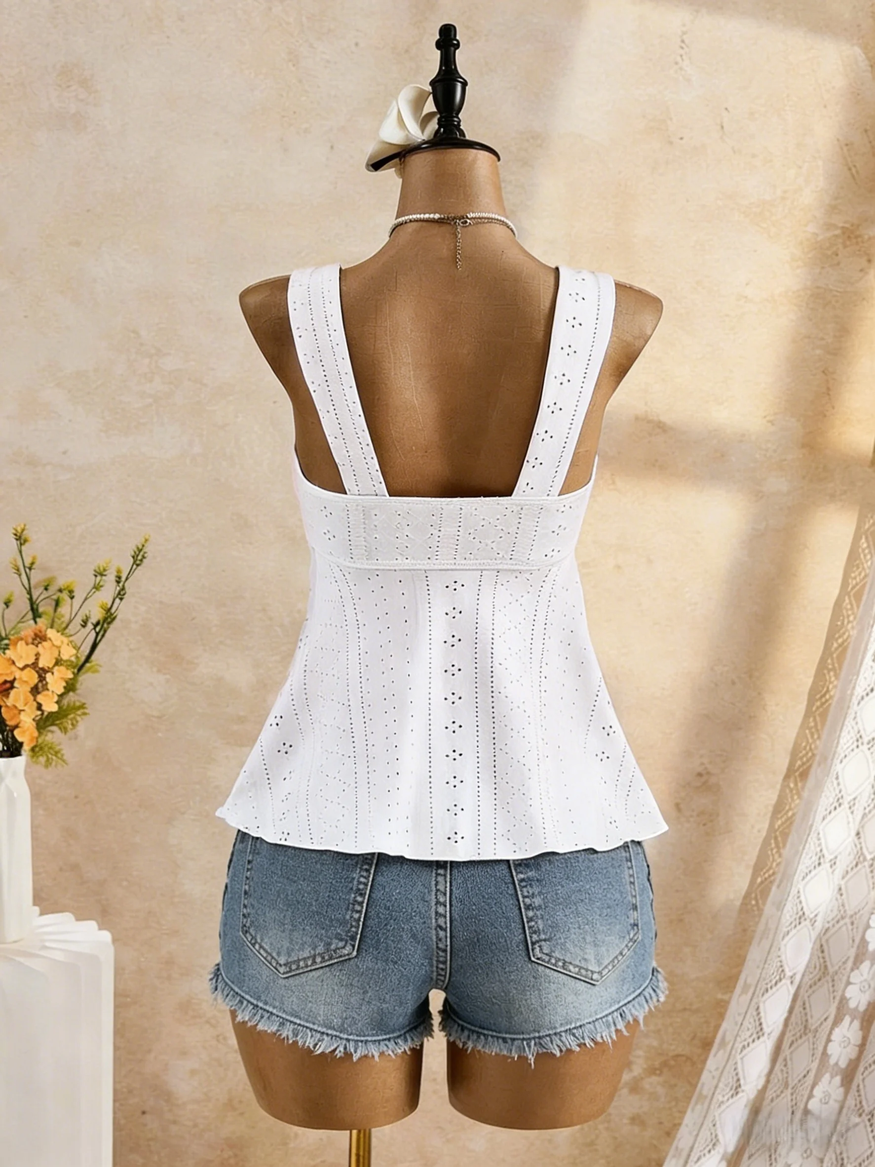 Women’s Polka Dot Peplum Cami 2