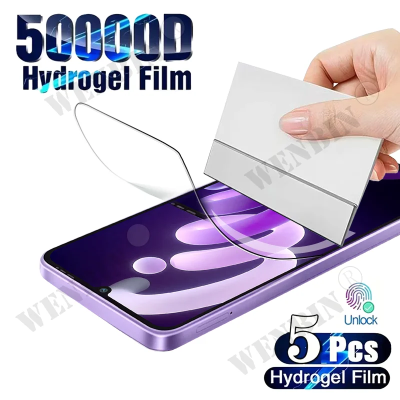 5-Pack Full Coverage Hydrogel Screen Protectors
