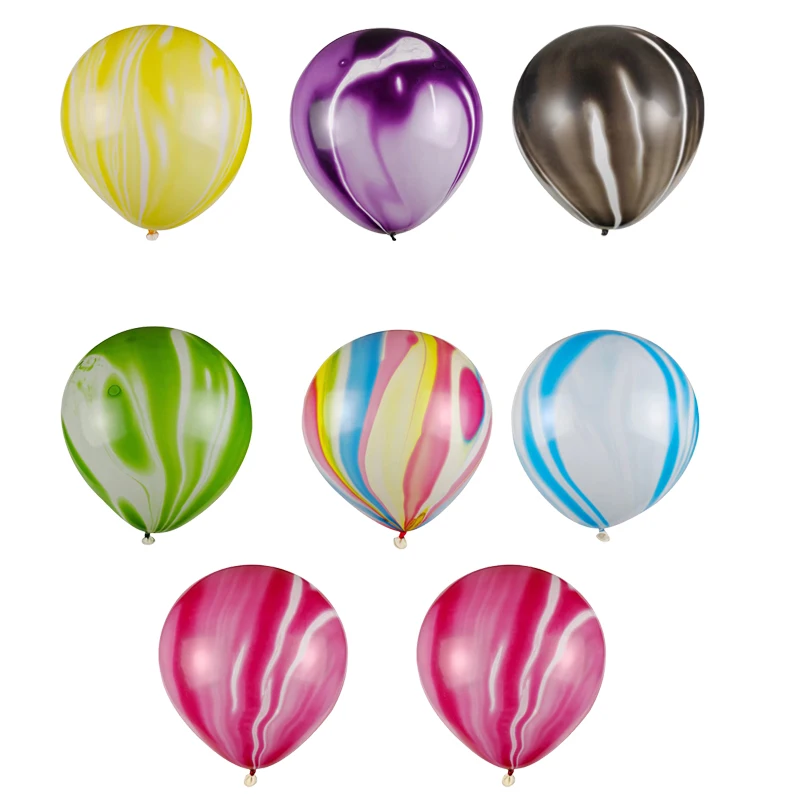 10 PCSBalloons With Different Agate Patterns Latex Balloons Birthday Parties Valentine's Day Parties Children's Toys Baby Shower