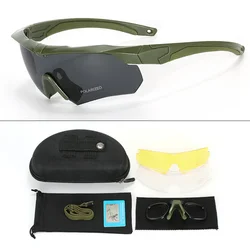 Enhanced Windproof Military Tactical Safety Goggles with HD Lenses (Green - Polarized lens)