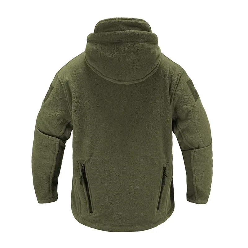 Men Winter Jacket Fleece Tactical Green Jacket Thermal Hooded Jacket Coat Autumn Outerwear Men Clothing