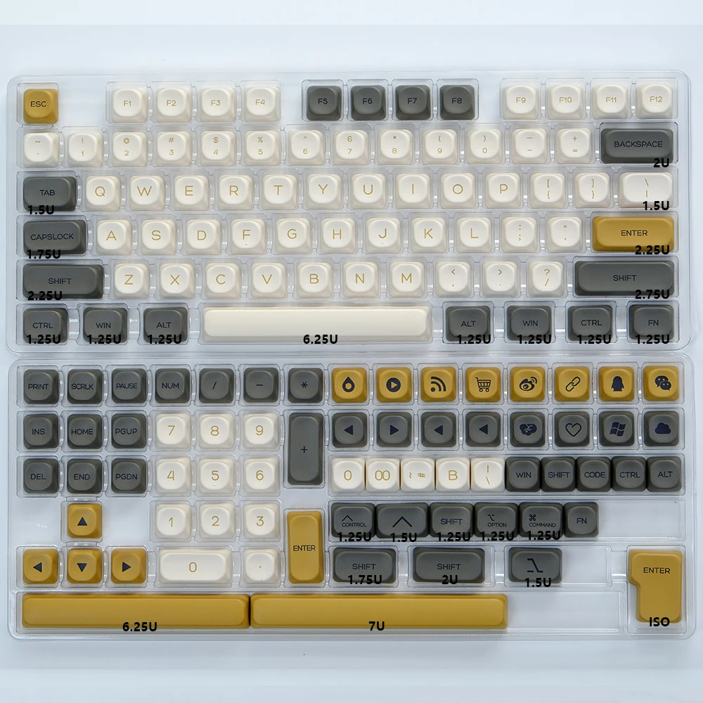 Semelhante ao MOA Keycaps, MAC ISO, Japonês, Coreano, Russo, KOA PBT