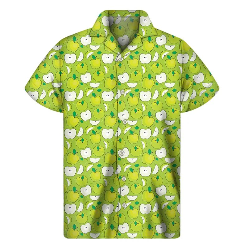 

Summer 3D Tropical Fruits Printing Shirts For Men Kid Fashion Funny Short Sleeve Shirts Hawaiian Streetwear Lapel Blouses Shirt