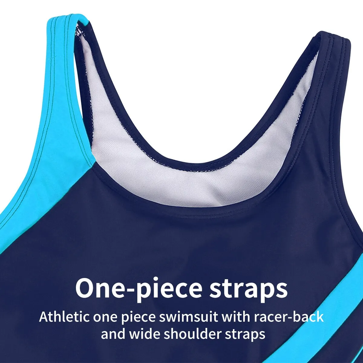 Women One Piece Swimsuit Sports Swimwear Beachwear Monokini Ladies Summer Beach Sexy Bikini Set Round Neck Bathing Suit