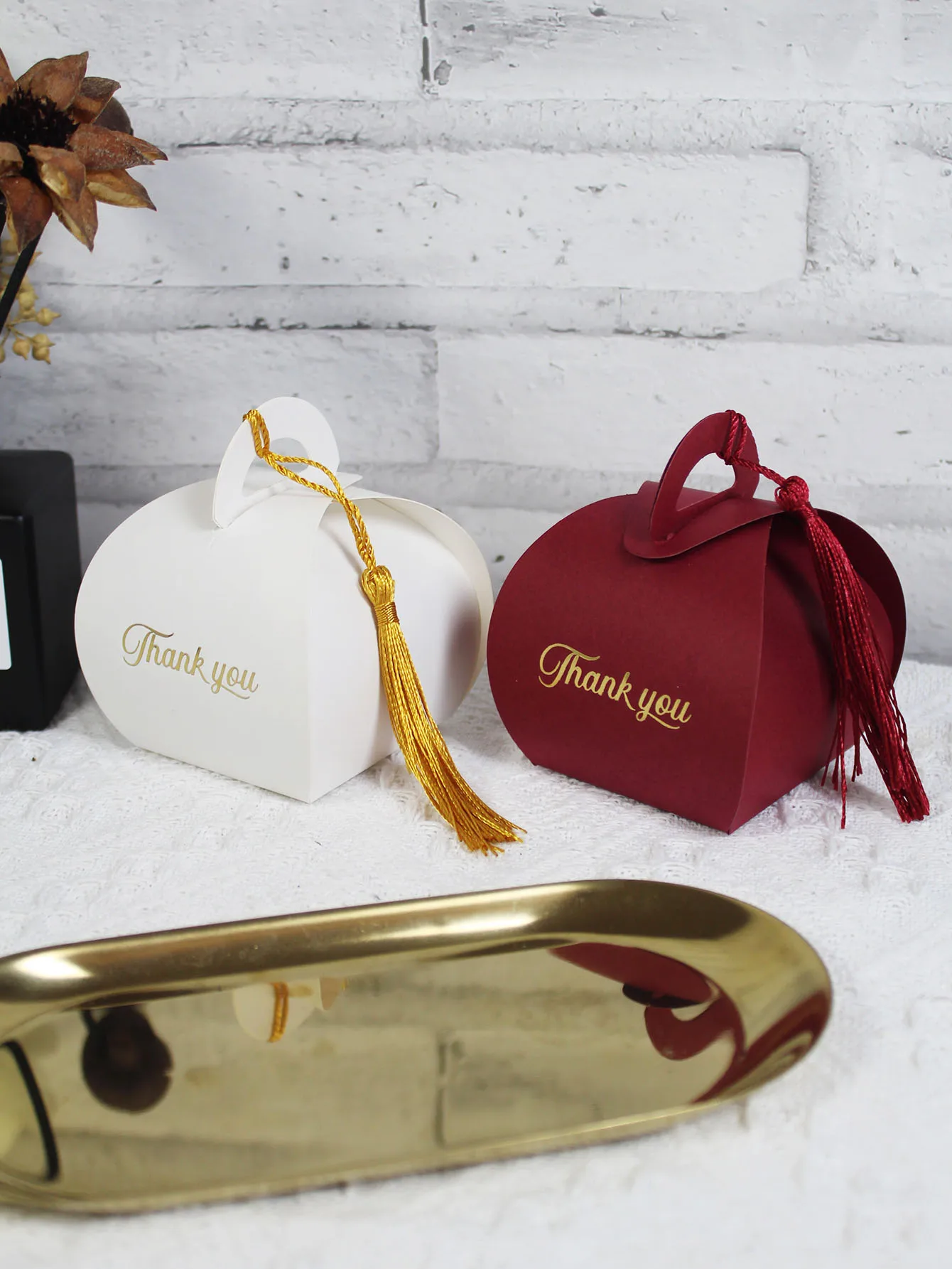 Elegant Tassel Bread Boxes Thank You Gift - Baby Shower Wedding Favors Chocolate Candy ... - SKU TBB01032 - UGI Packaging