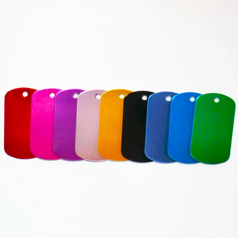 Dog ID Tags 100Pcs Customized Custom Engraved Dogs Pet Name Phone Aluminum Round Military Identity Plate Personalized