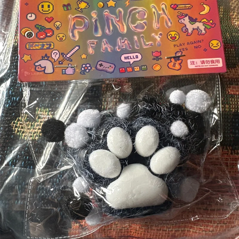 Squishу Cat Paw Pinch Fidget Toy Stress Relief Toys Transparent Cube Squeeze Toy Gift Sticky Stress Relief Relax Toys - Bilde 6