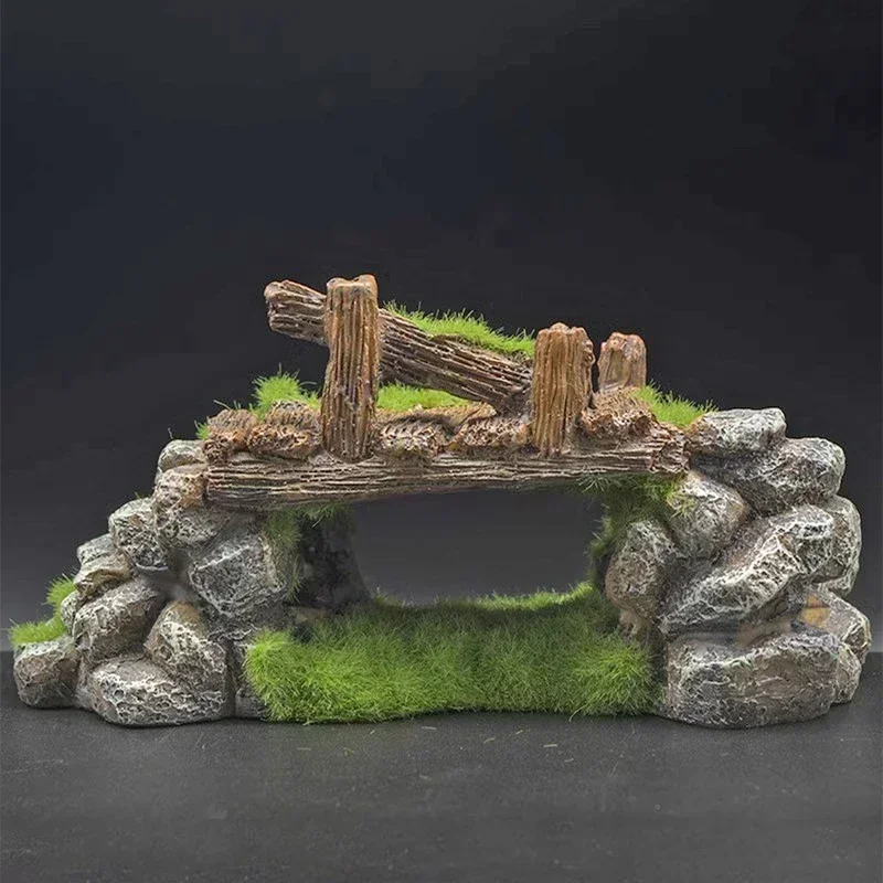 Creative Moss Rockery Shape Fish Tank Ornaments Decoration Landscaping Resin Rockery Aquarium Resin Home Craft Ornaments fish tank ornaments fish tank decorations aquarium ornaments mini landscape ornaments