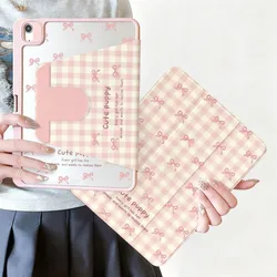 Pink Bowtie Rotating Tablet Cover with Stand Feature - Pro 12.9 2018 - 2020 (360SBSM - PK - TD24293)