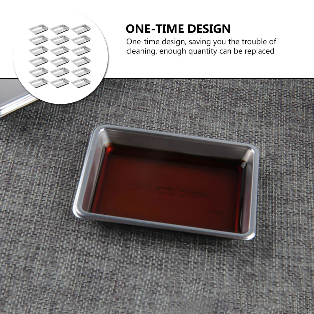 100 Pcs Food Tray Disposable Sauce Dish BBQ Supply Soy Dishes Containers Seasoning Plastic Spice