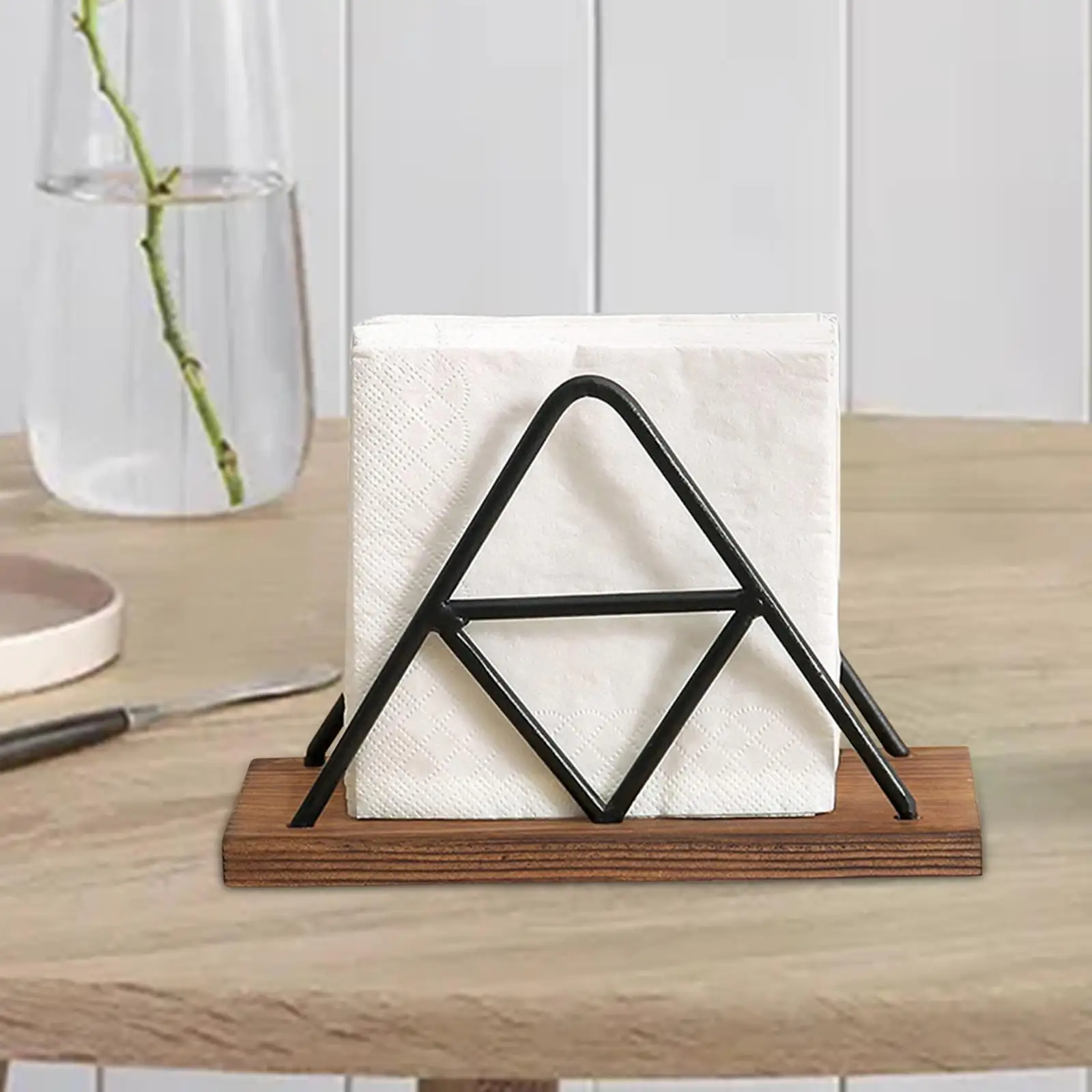 Paper Napkin Holder Organizer Tabletop Paper Napkin Holder Stand for Dining Table Kitchen Countertops Indoor Outdoor Use 3