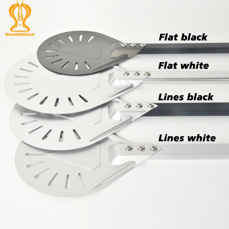 Pizza Peel SHANGPEIXUAN 7/8/9 inch Pizza Turning Peel Aluminum Pizza Shovel Short Anodized Peel Non-Slip Silicone Handle Tool