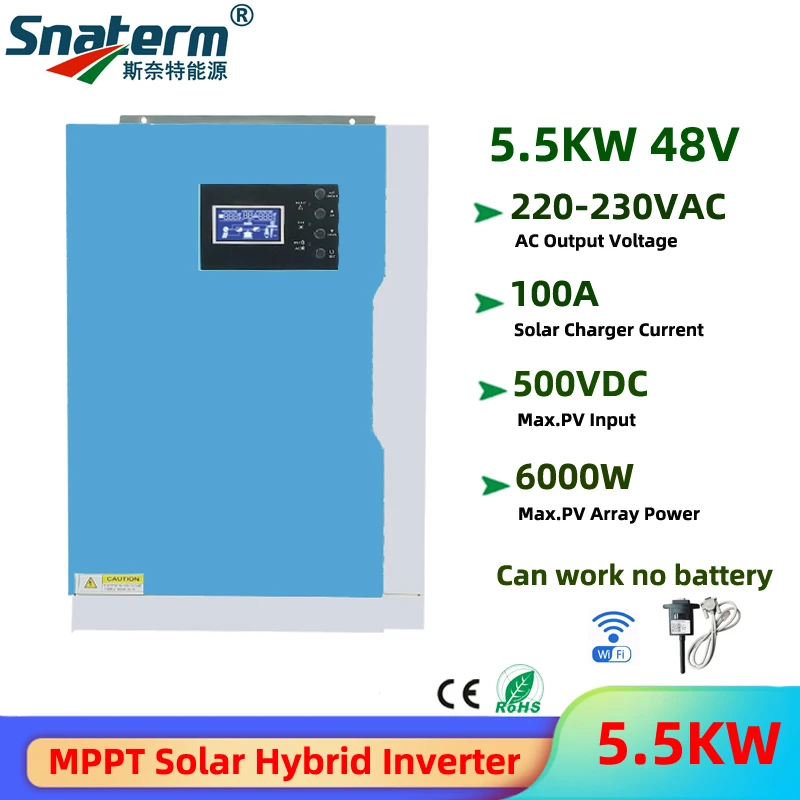 5500w Mppt Solar Hybrid Inverter Built-in 4000w Solar Charge Controller ...