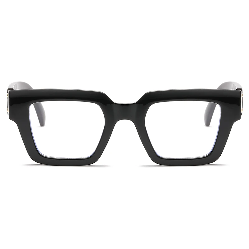 사이클링 새로운 사각형 평면 거울 간단한 패션 안티 블루 라이트 Eyelasses 패키지 꽃 디자인 대형 프레임 안경 프레임 여성