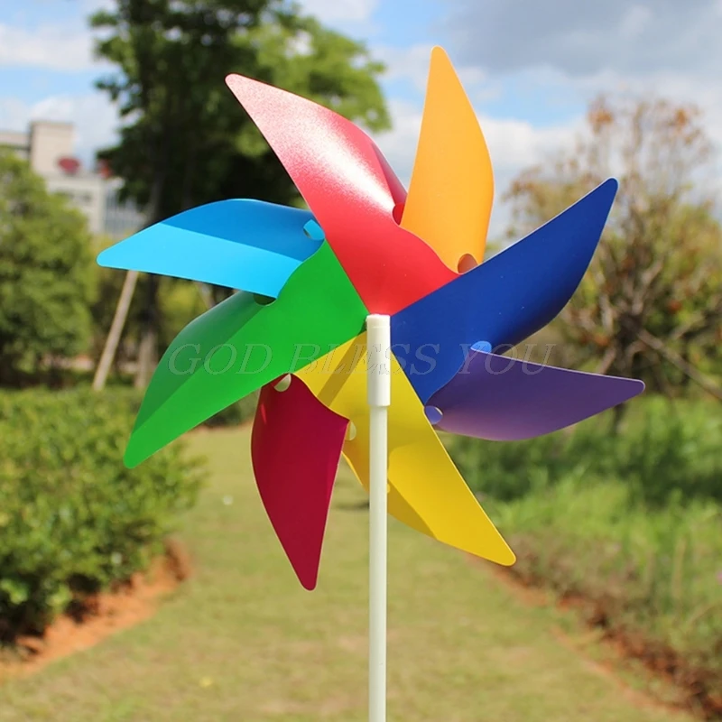 Garden Yard Party Camping Windmill Wind Spinner Ornament Decoration Kids Toy Colorful Outdoor Toys for Kids