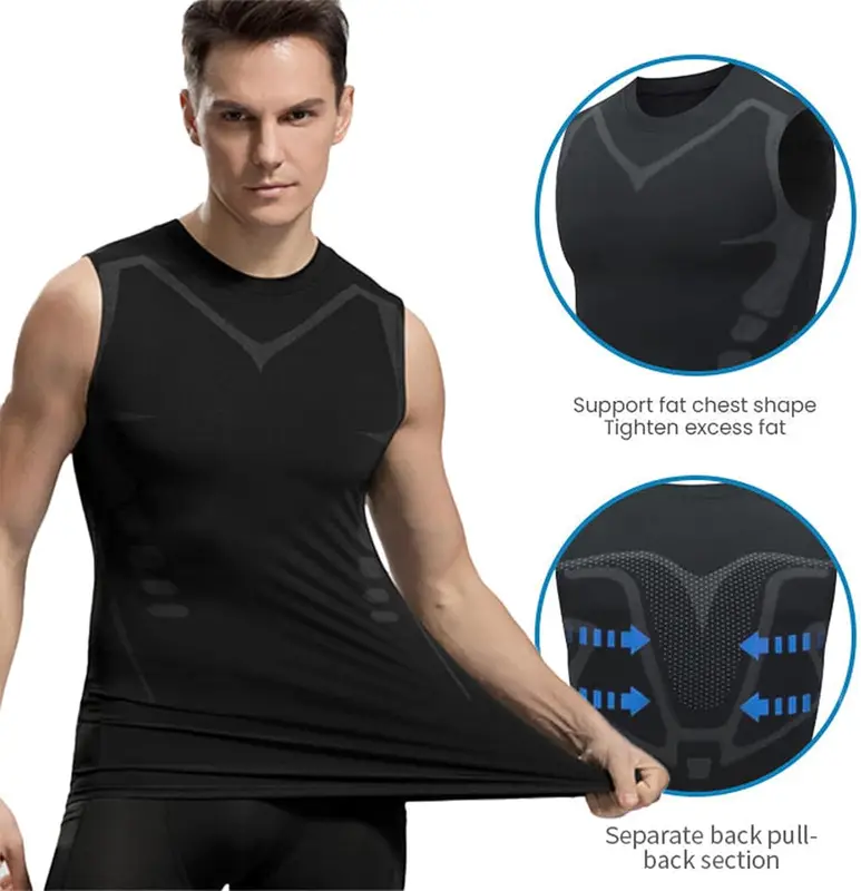 Men Shapewear Ionic Shaping Vest