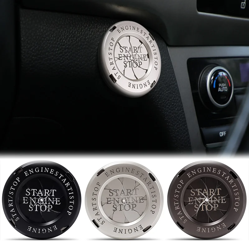 

Car Switch Button Cover Interior One-button Start Rotating Protective Cover Car Motorcycle Start Ring Decoration Accessories