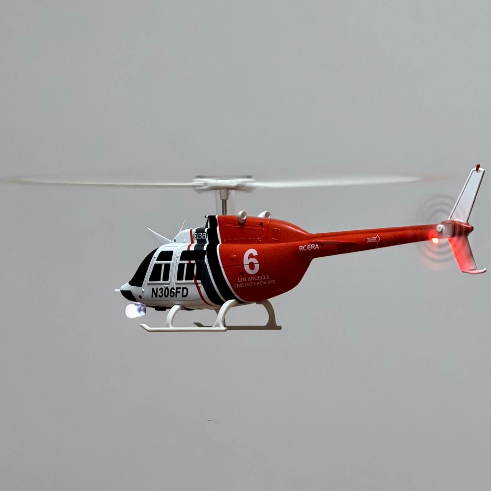 C138 RC Helicopter 4 Channels Single Propeller Simulation Remote Control Aircraft Bell 206 Helicopter Model 6